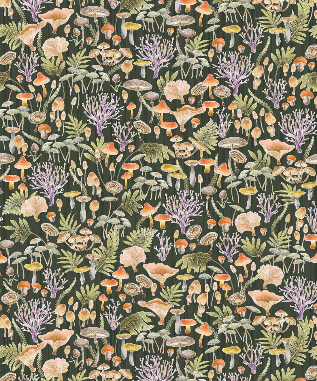 Vintage sød svampeplante svampekunst Wallpapers