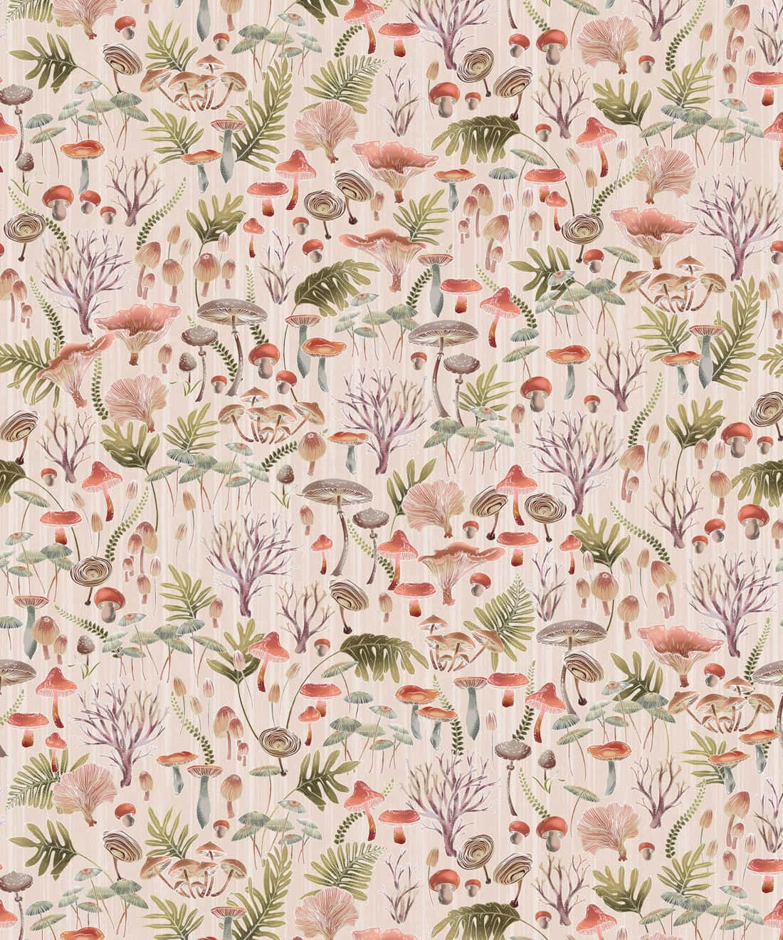 Vintage sød svamp akvarel kunst Wallpapers
