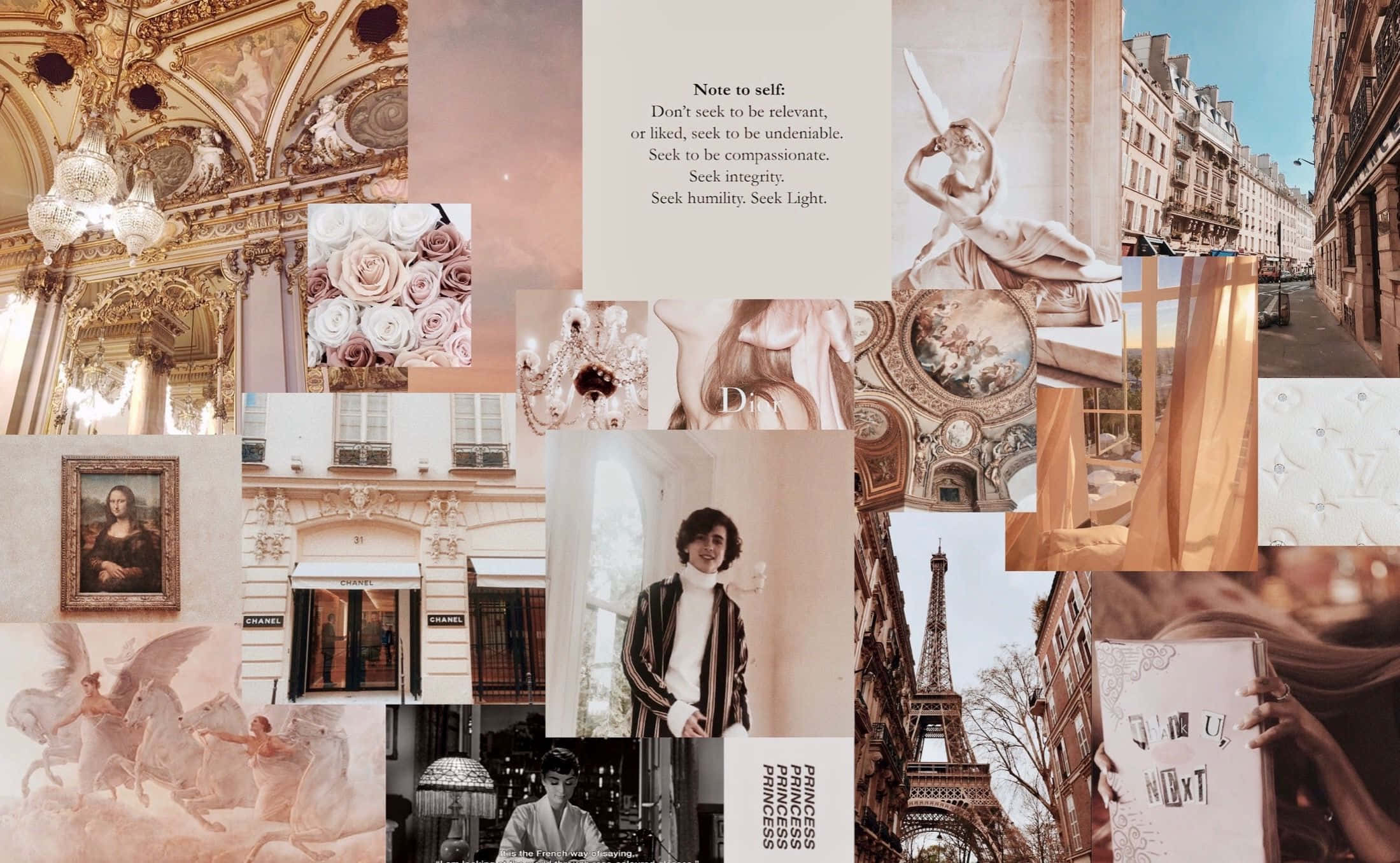 Vintage æstetisk collage tapet Wallpapers