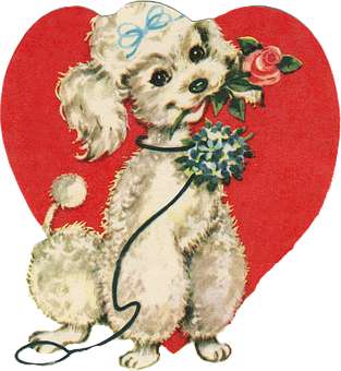 Vintage Valentinsdag Hvalpe Kærlighed Wallpapers