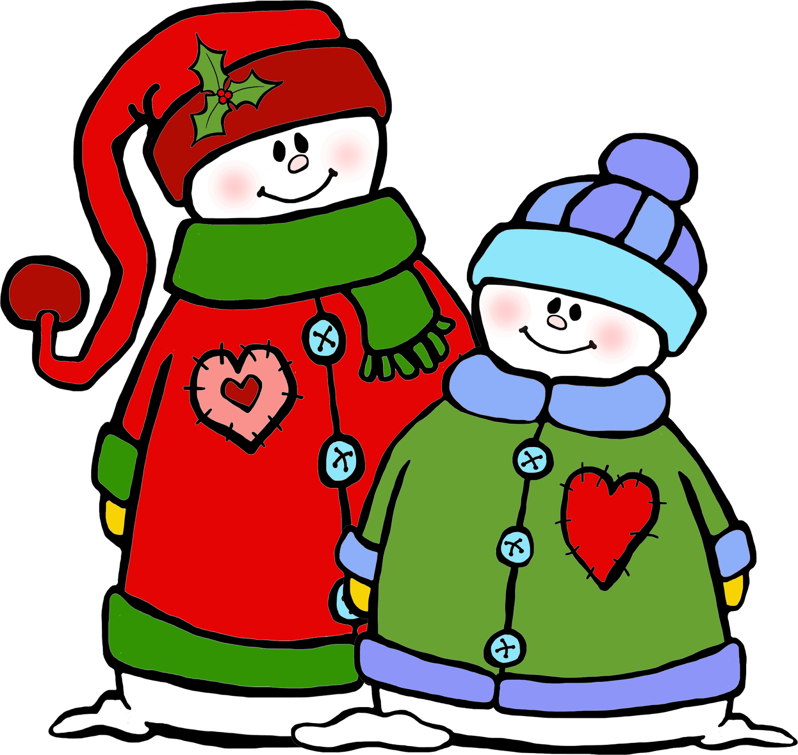 Vinter snemandsvenner tegneserie Wallpapers