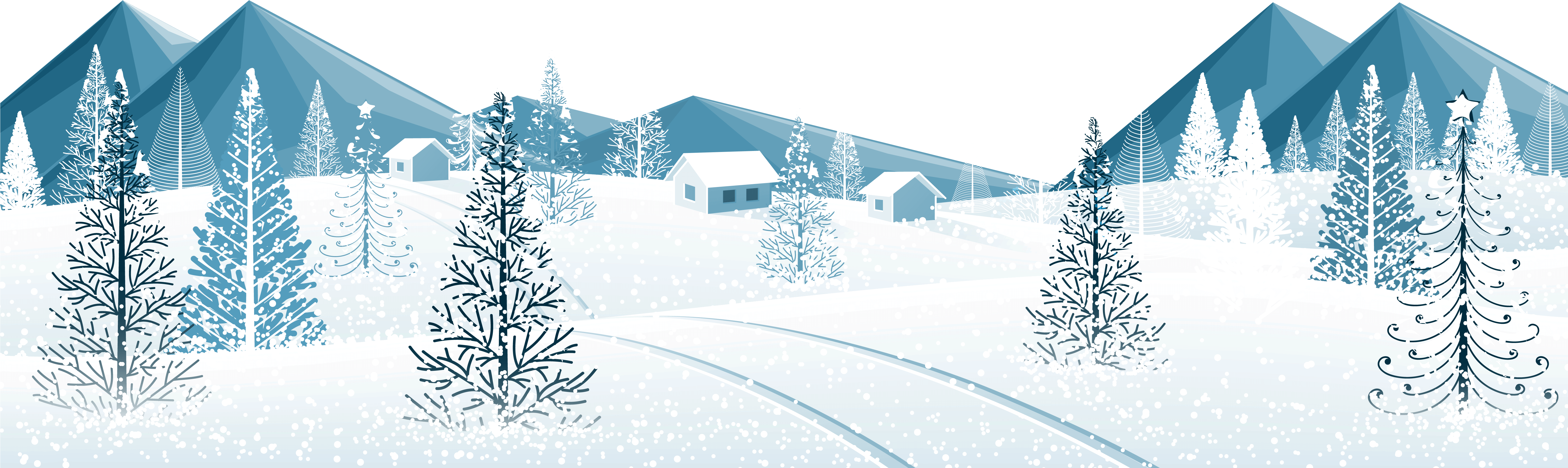 Vinterlandskab Panorama Wallpapers