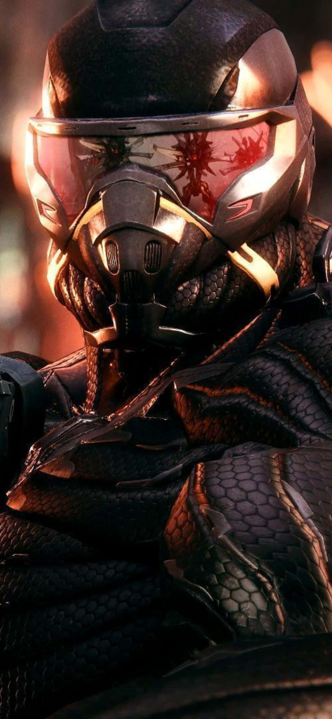 Vis iPhone X, der spiller Crysis 3 Wallpapers