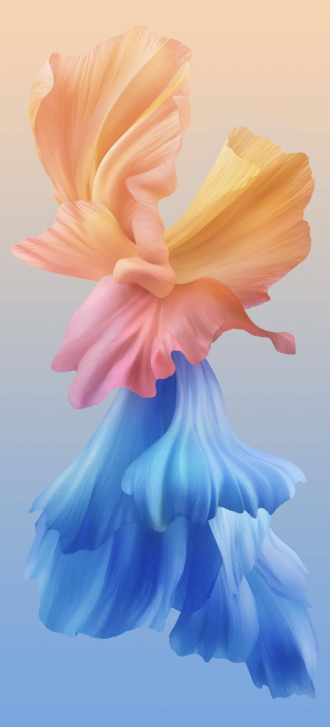 Vivo Y20 Blå og Orange Wallpapers