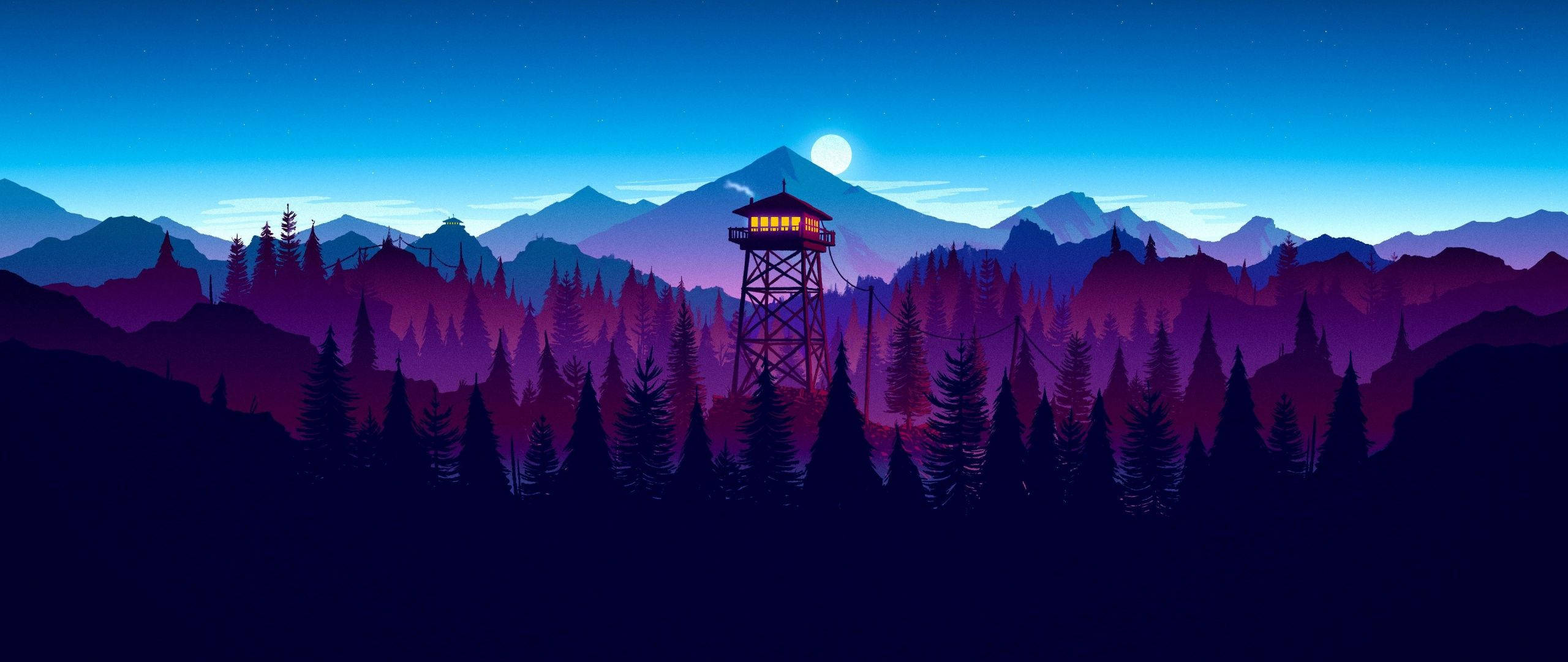 "Vogter over en mystisk lilla himmel" Wallpapers