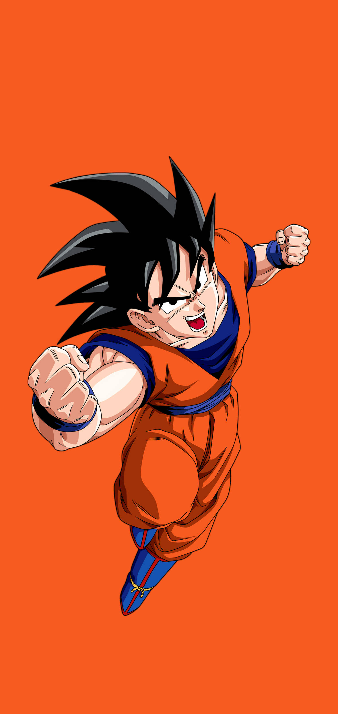Voksen Son Goku med sort hår iPhone Wallpapers