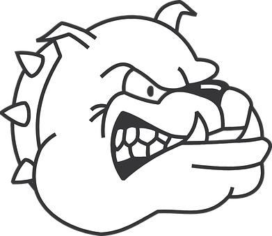 Vred bulldog maskot vektor Wallpapers