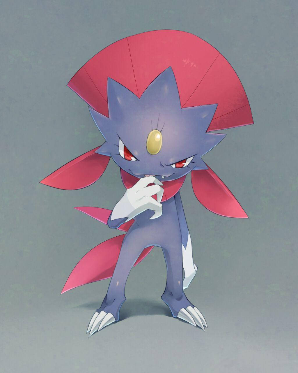 Weavile med et selvtilfreds smil Wallpapers