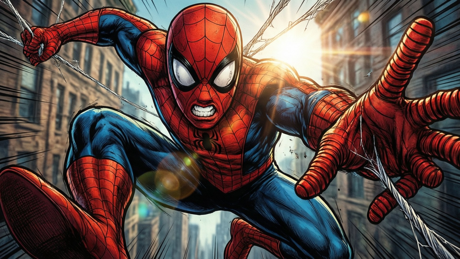 Webslingende actionbillede Wallpapers