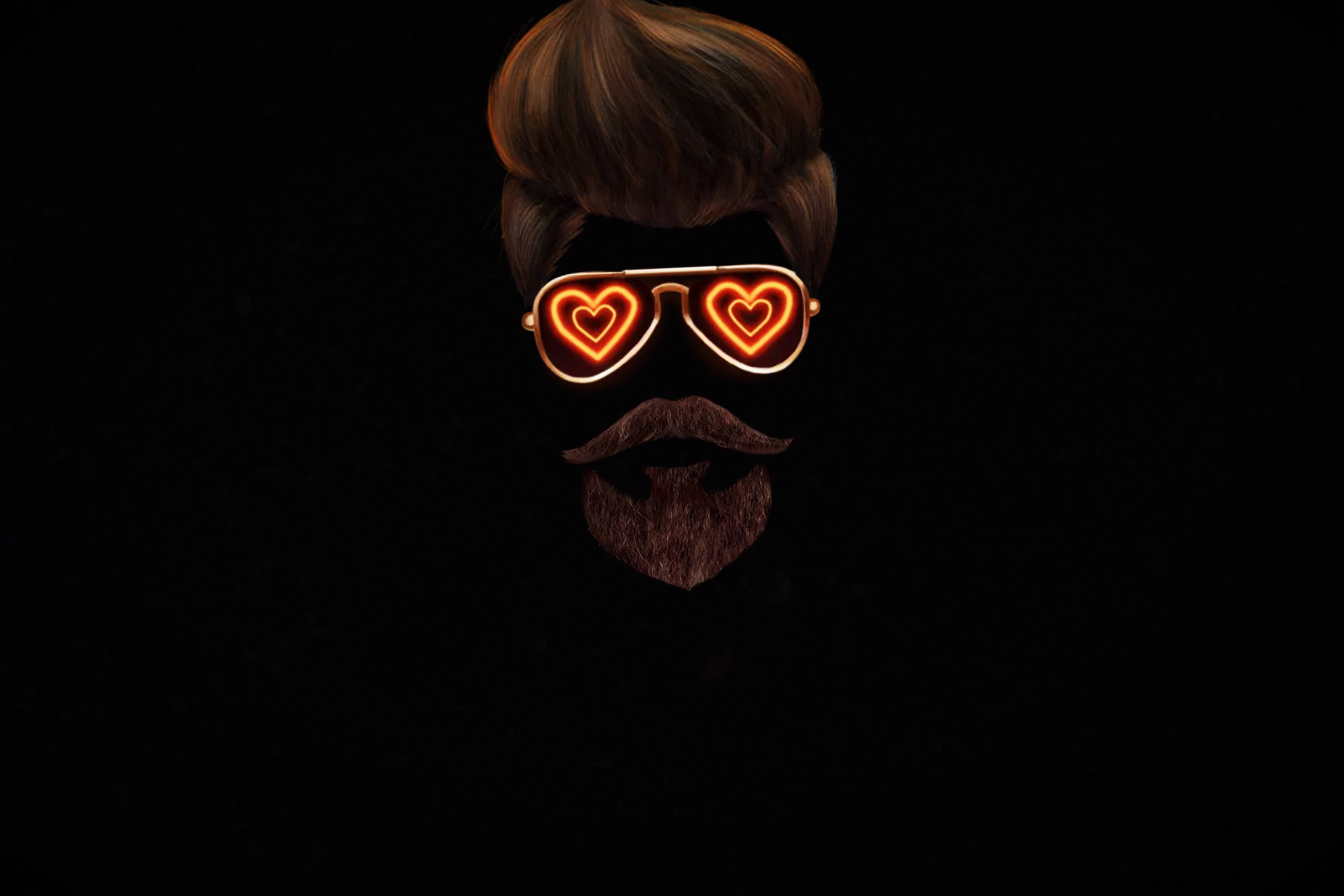 WhatsApp DP Glødende Neonhjerte Wallpapers