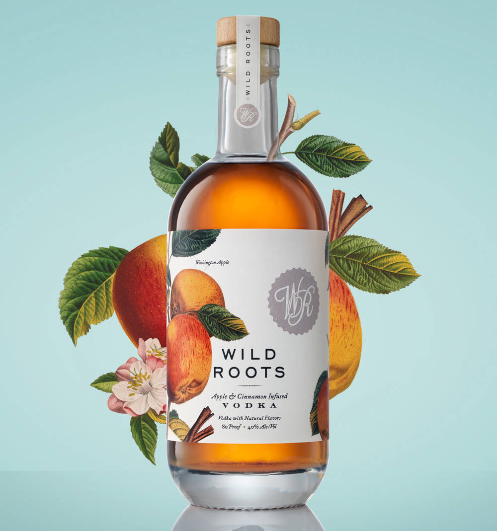Wild Roots hindbærinfunderet vodka blå baggrund Wallpapers