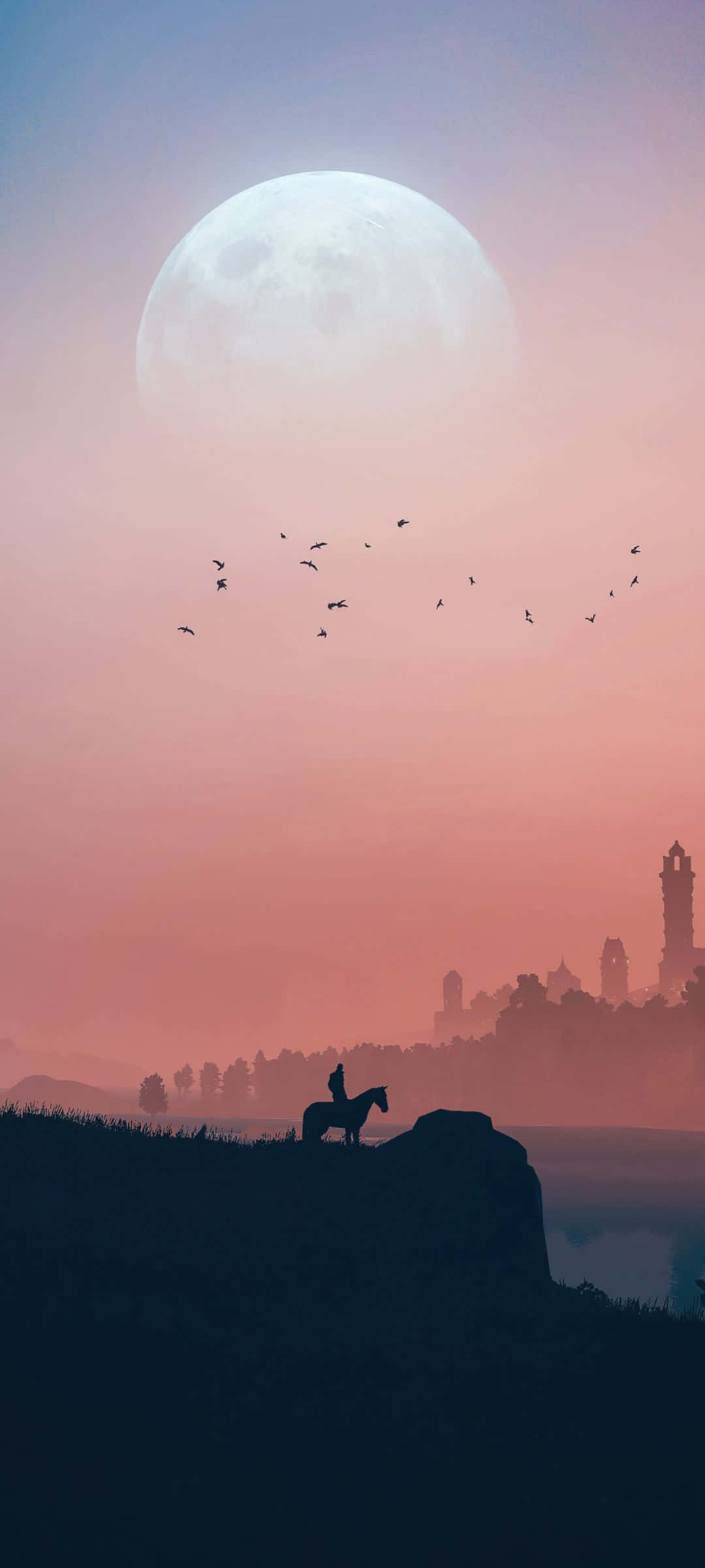 Witcher 3 Pixel 3XL AMOLED Baggrund Wallpapers