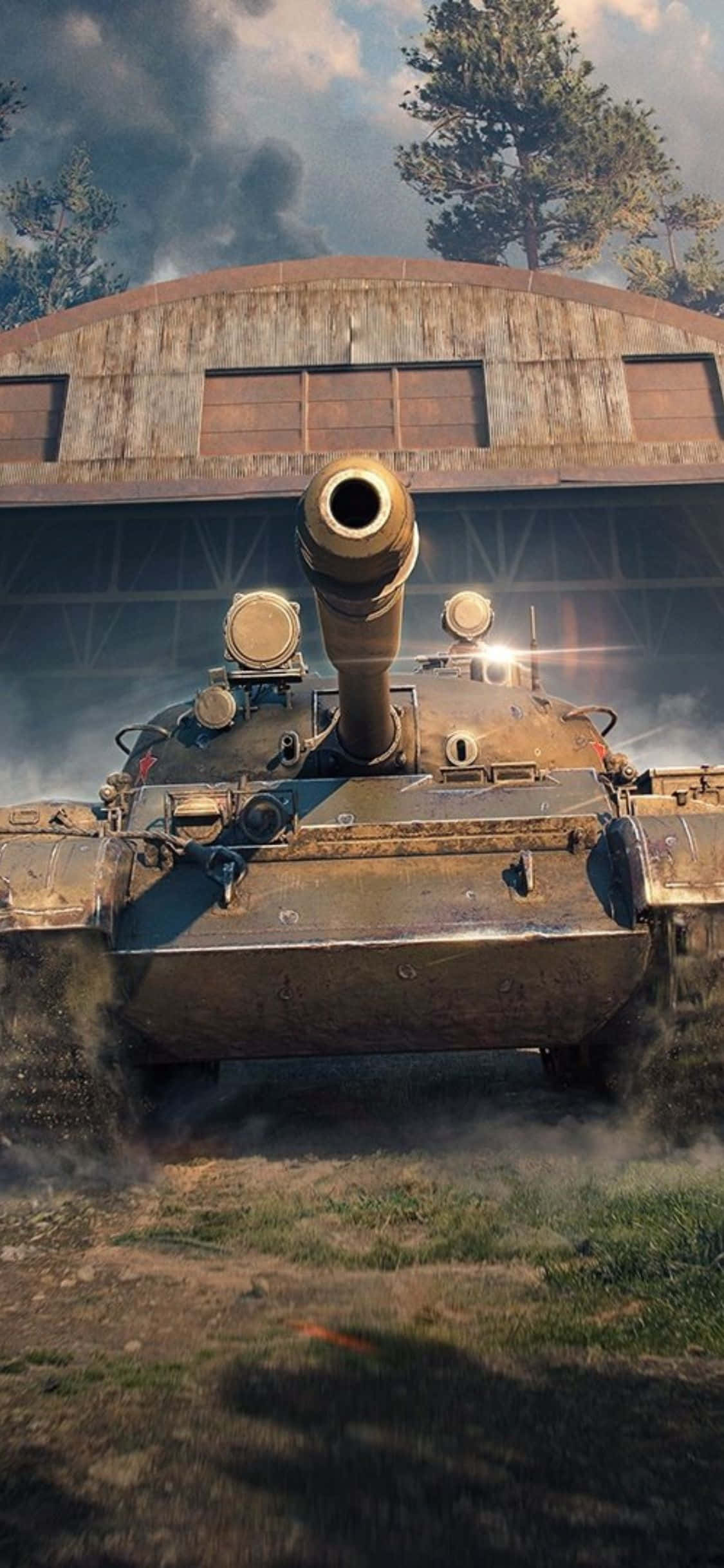 world of tanks - en kampvogn foran en bygning Wallpapers