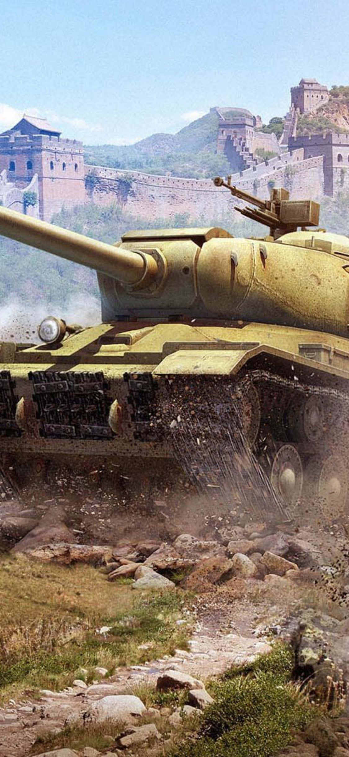 world of tanks - en kampvogn i ørkenen Wallpapers