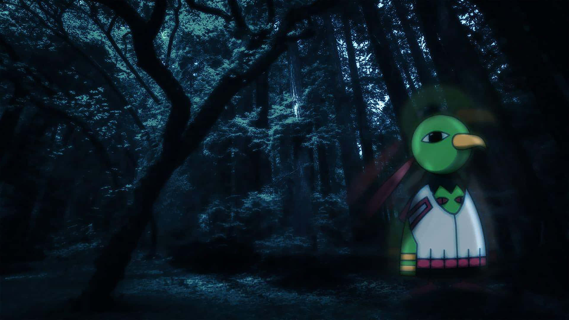 Xatu i en mørk skov Wallpapers