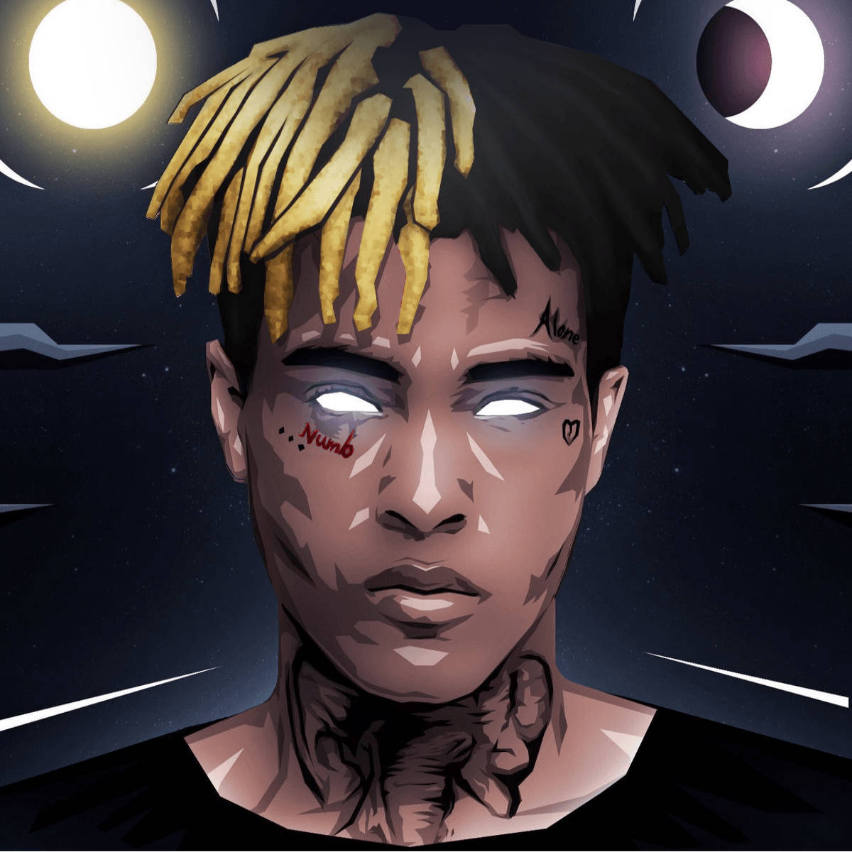 Xxxtentacion Anime Glødende Øjne Wallpapers