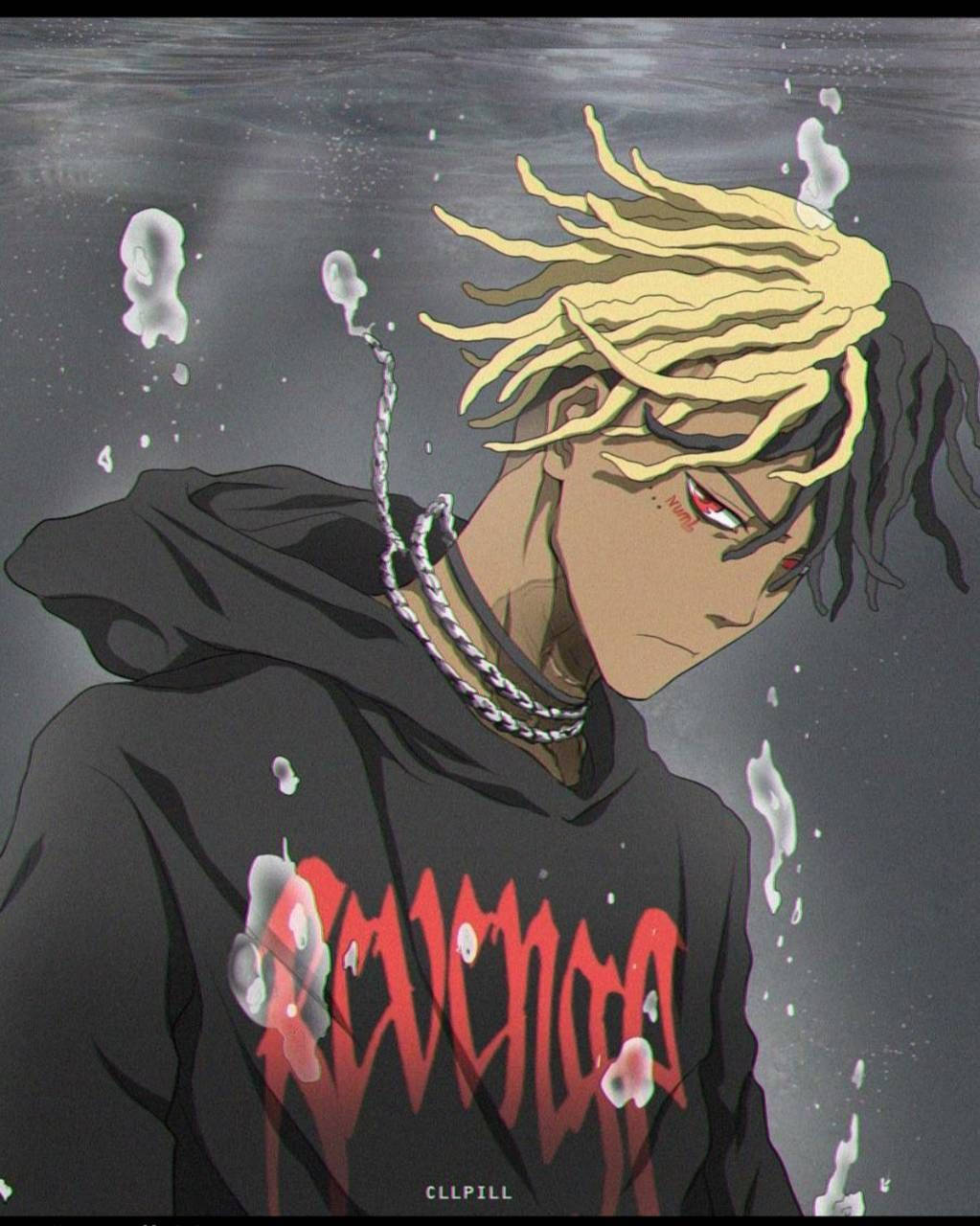 Xxxtentacion Anime I Sort Jakke Wallpapers