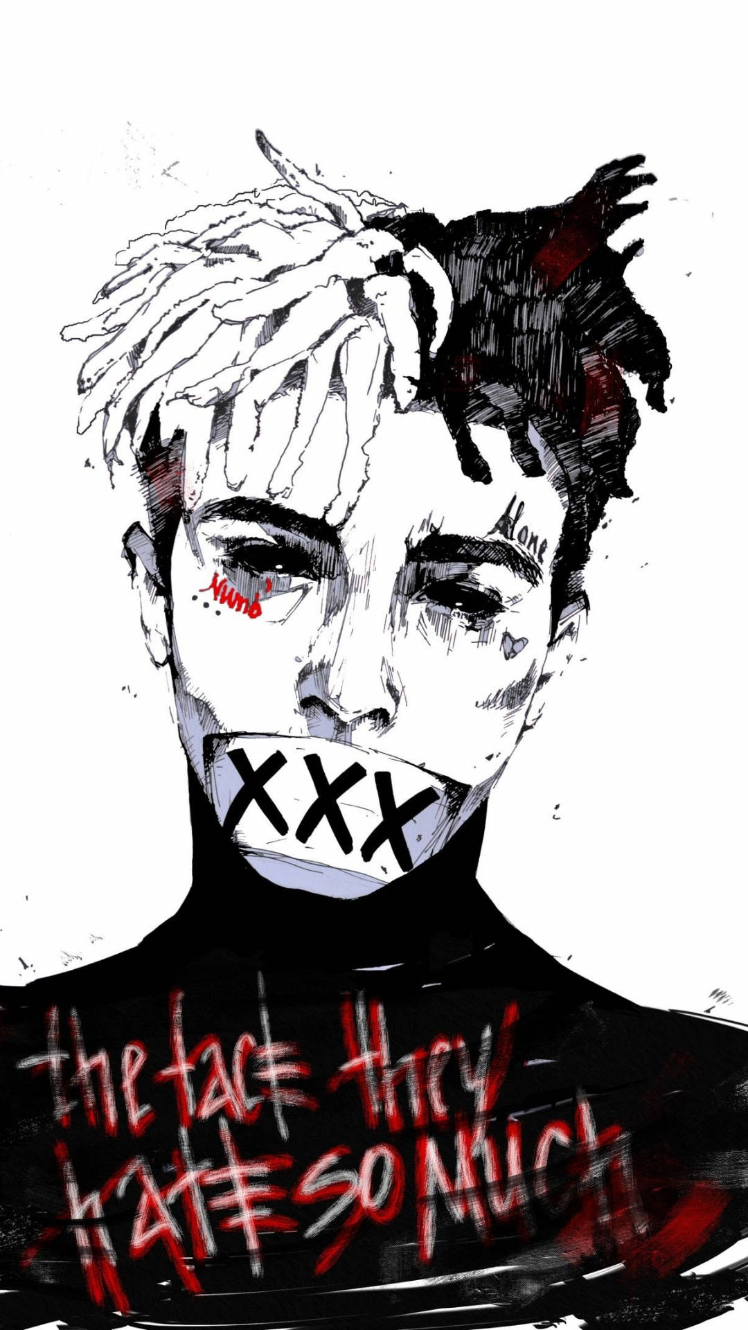 Xxxtentacion Anime-tegning Wallpapers