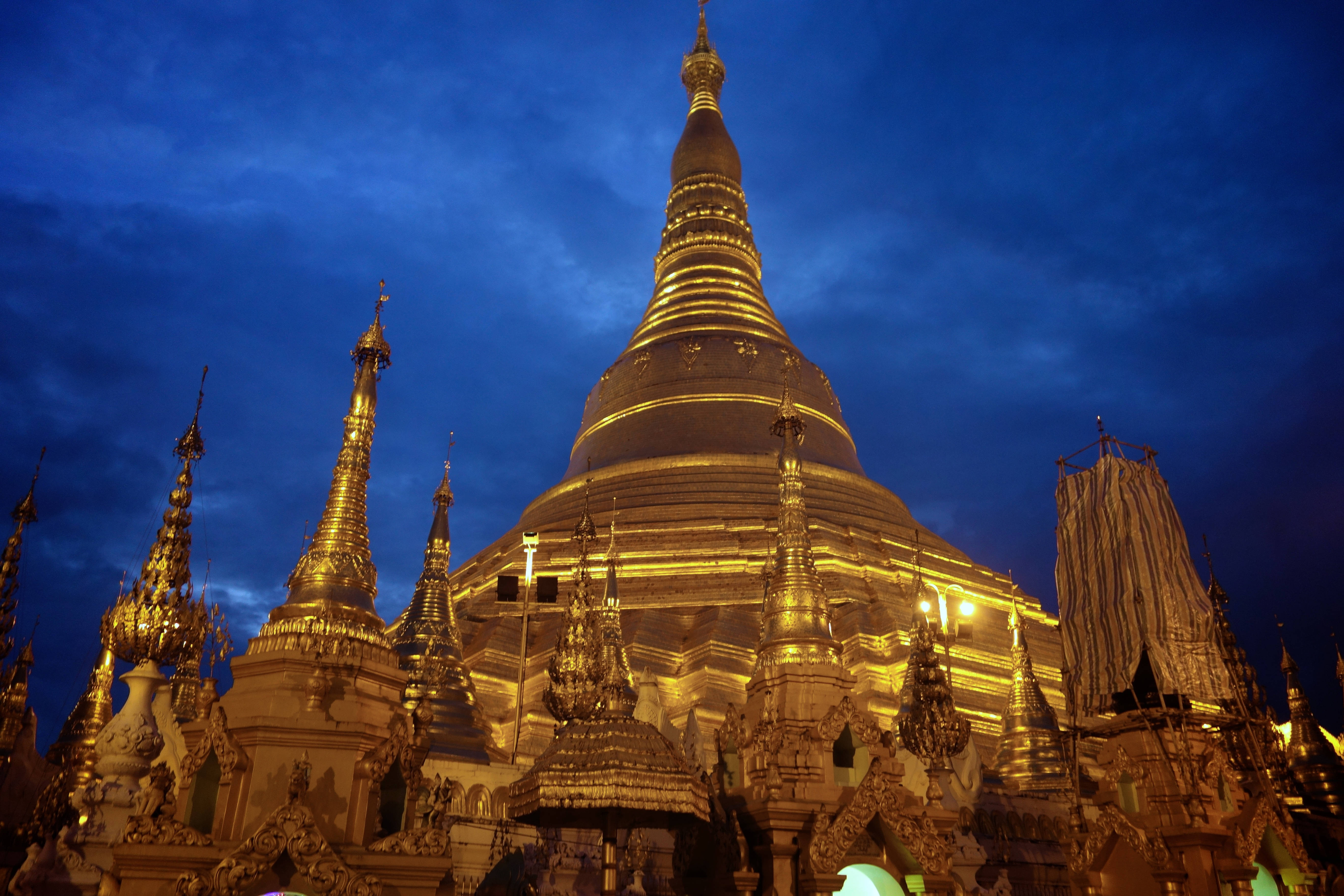 Yangon Shwedagon Sun Down Wallpapers