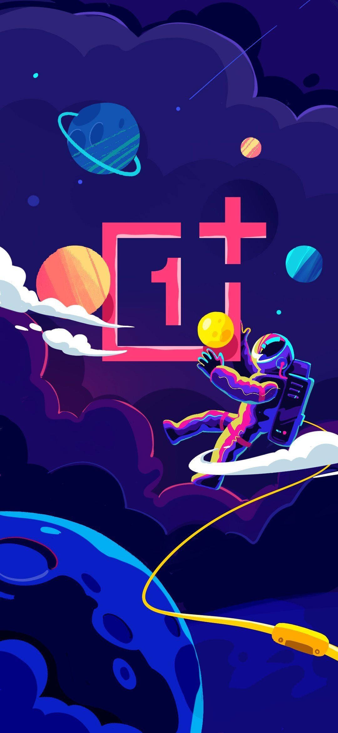 Ydre Rum med OnePlus 9R Logo Wallpapers