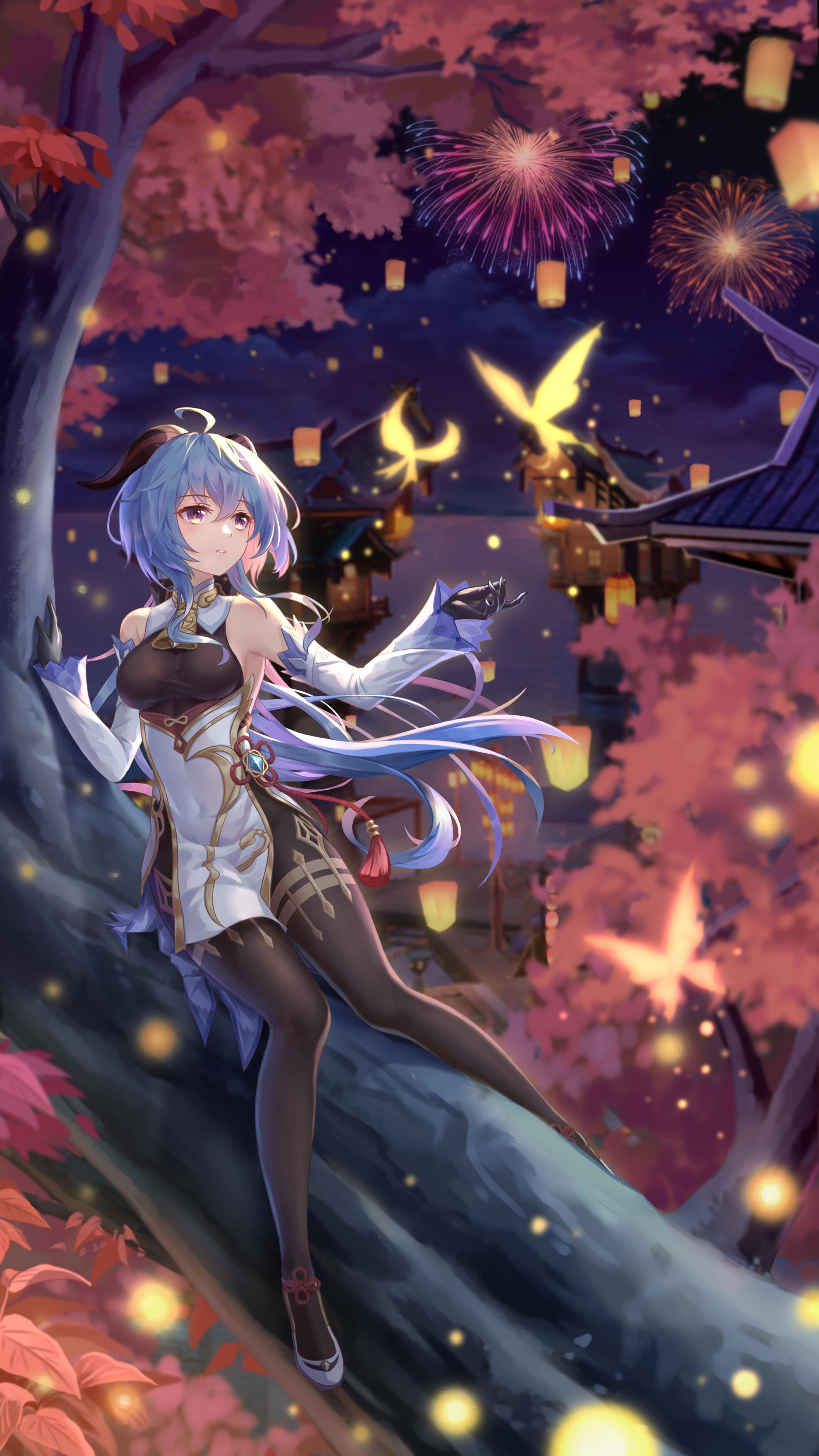 Yelan i Genshin Impacts fantasiskov Wallpapers