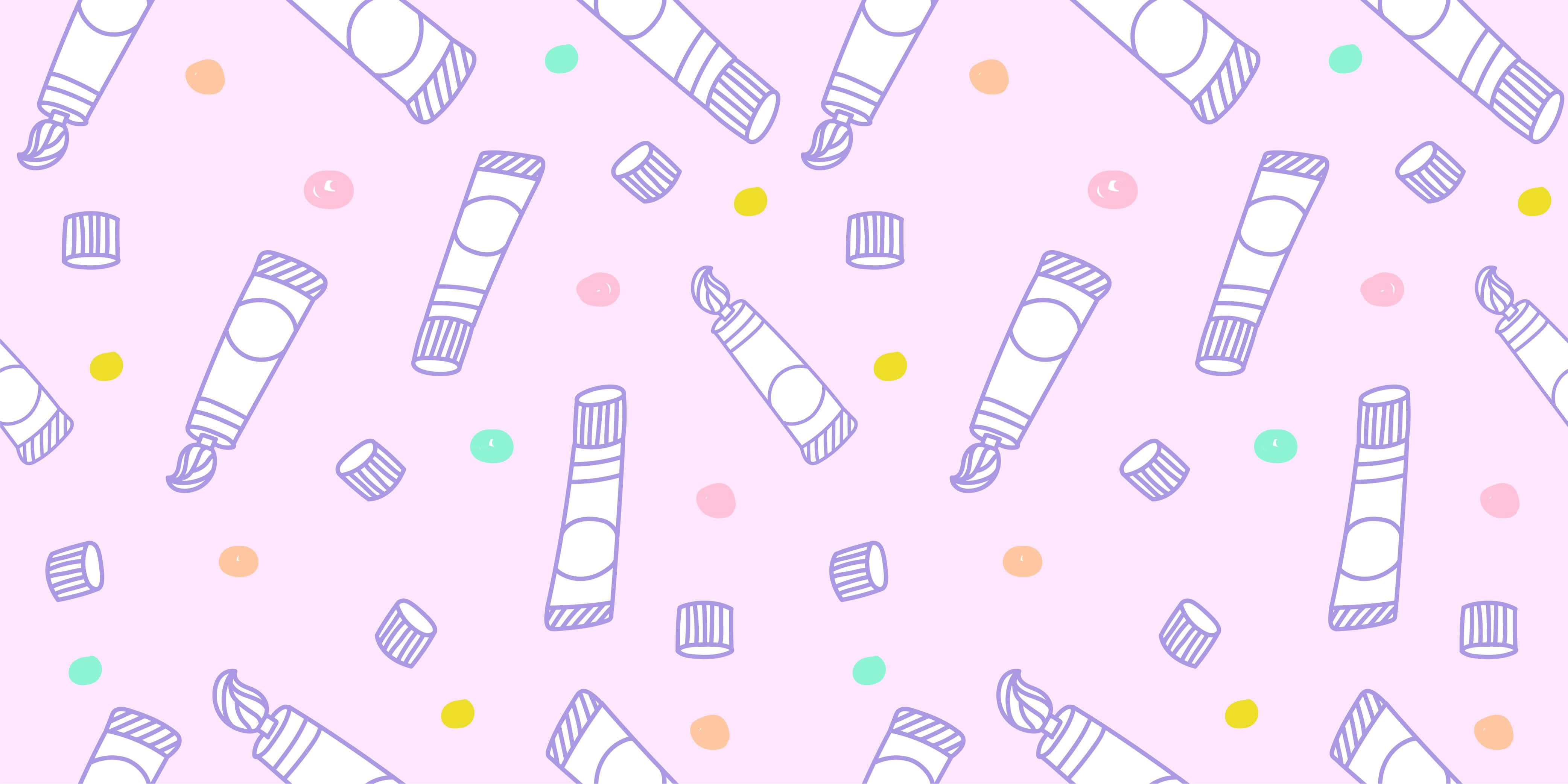 Yndig Kawaii Lyserød Baggrund Wallpapers