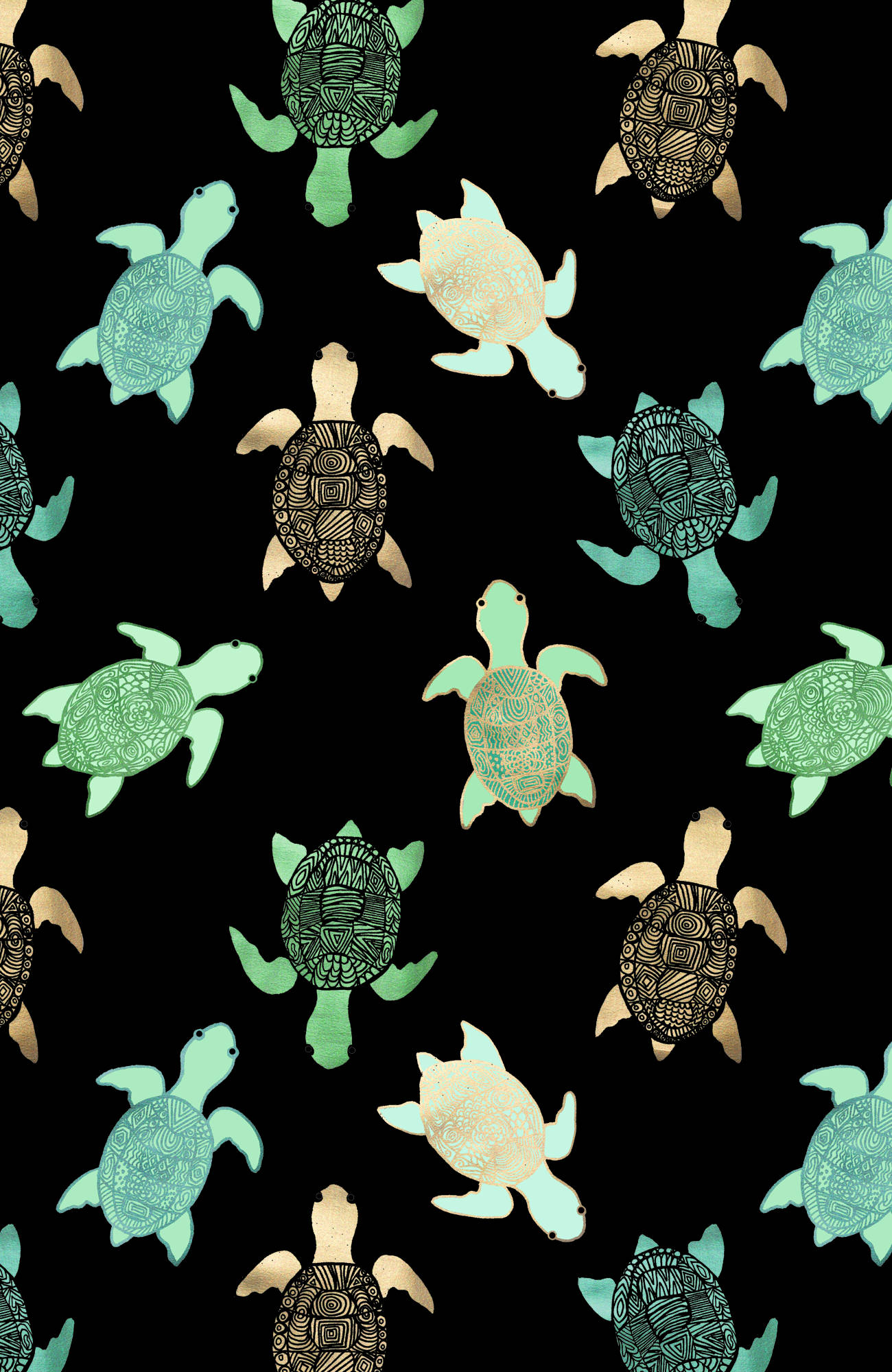 Yndig æstetisk skildpadde, der soler sig i naturlig ro Wallpapers