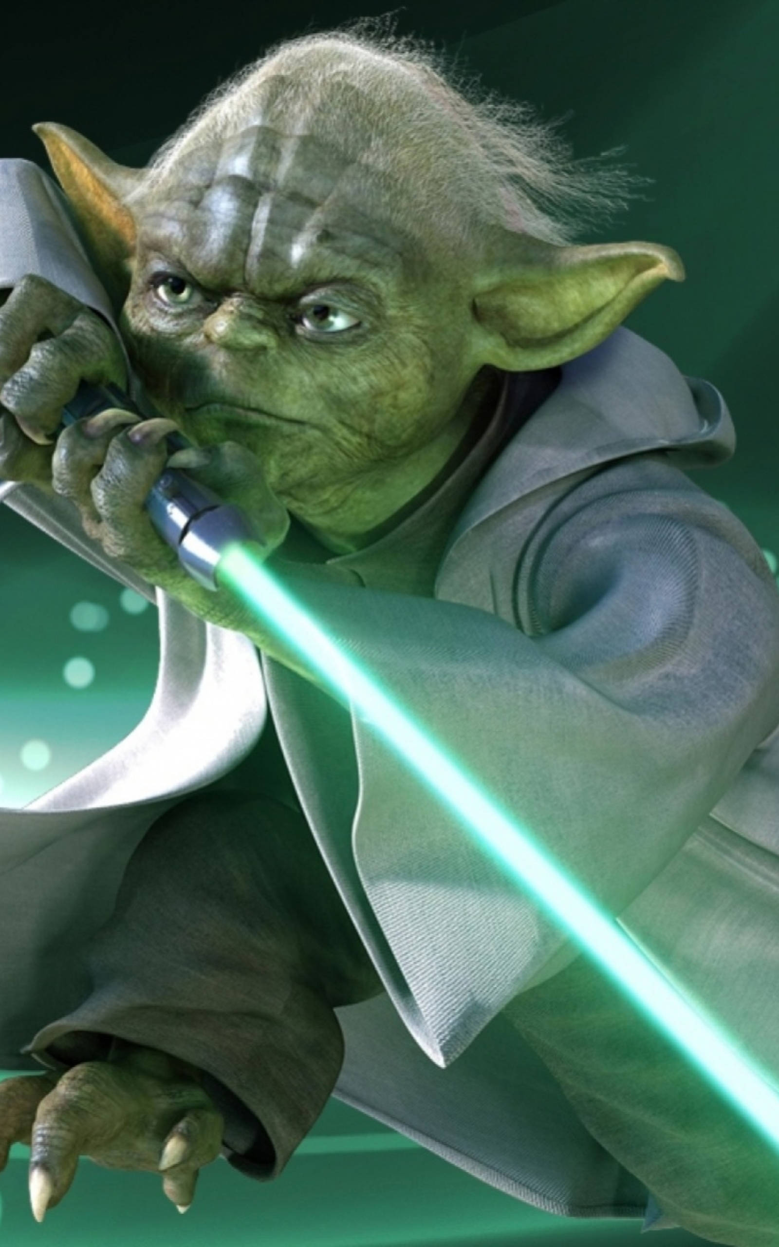 Yoda med lyssværd Star Wars tablet Wallpapers