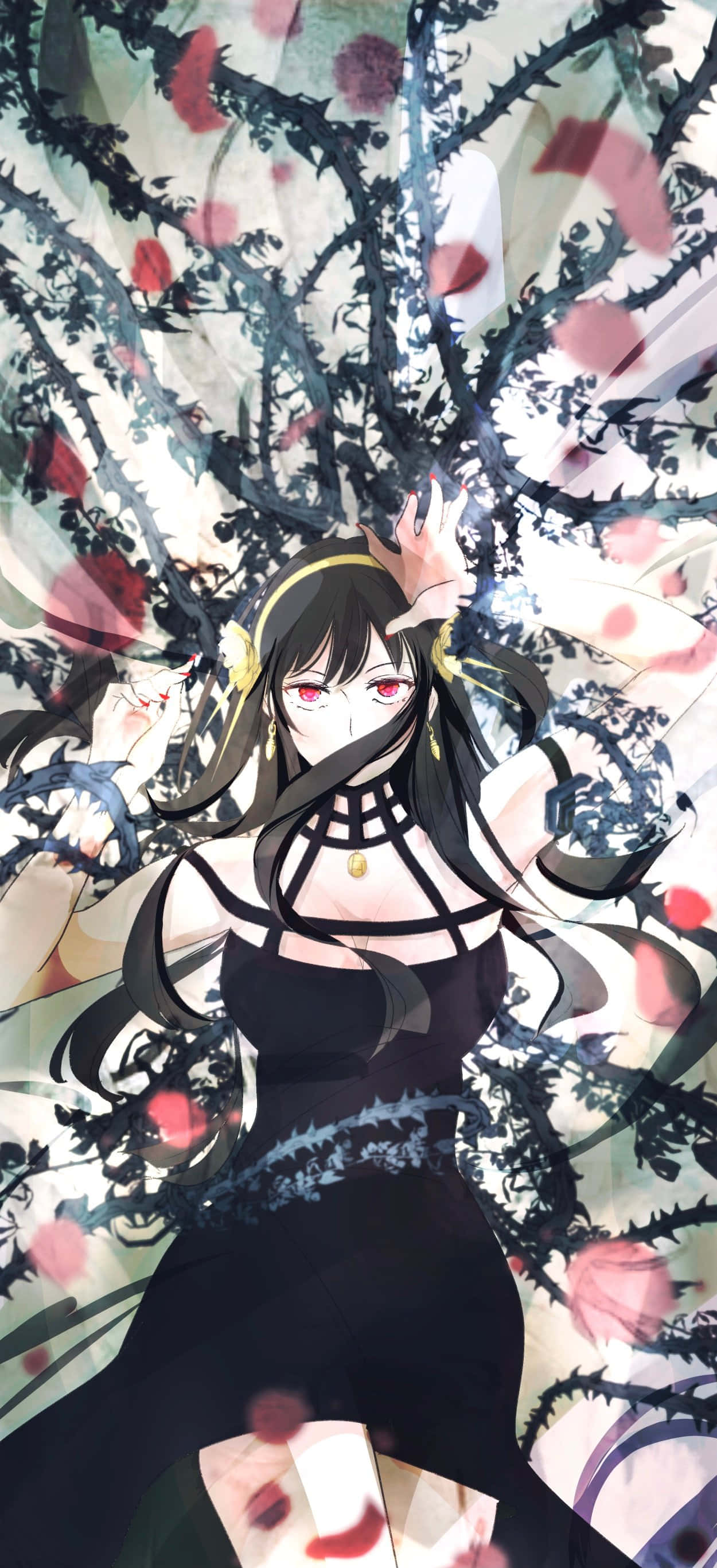 Yor Forger med tornede ranker Wallpapers