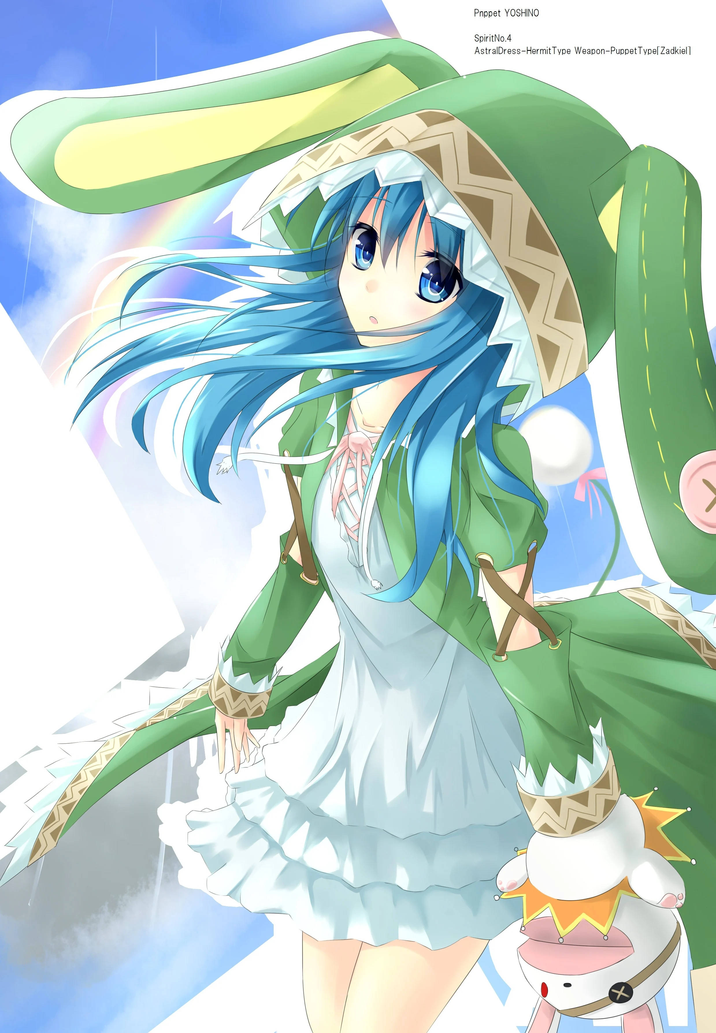 Yoshino Himekawa i hvid kjole Wallpapers
