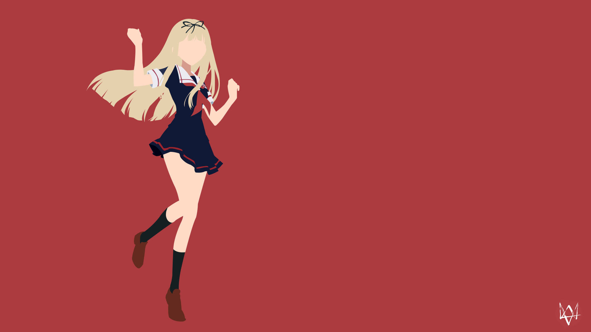 Yuudachi Minimalistisk Anime Wallpapers