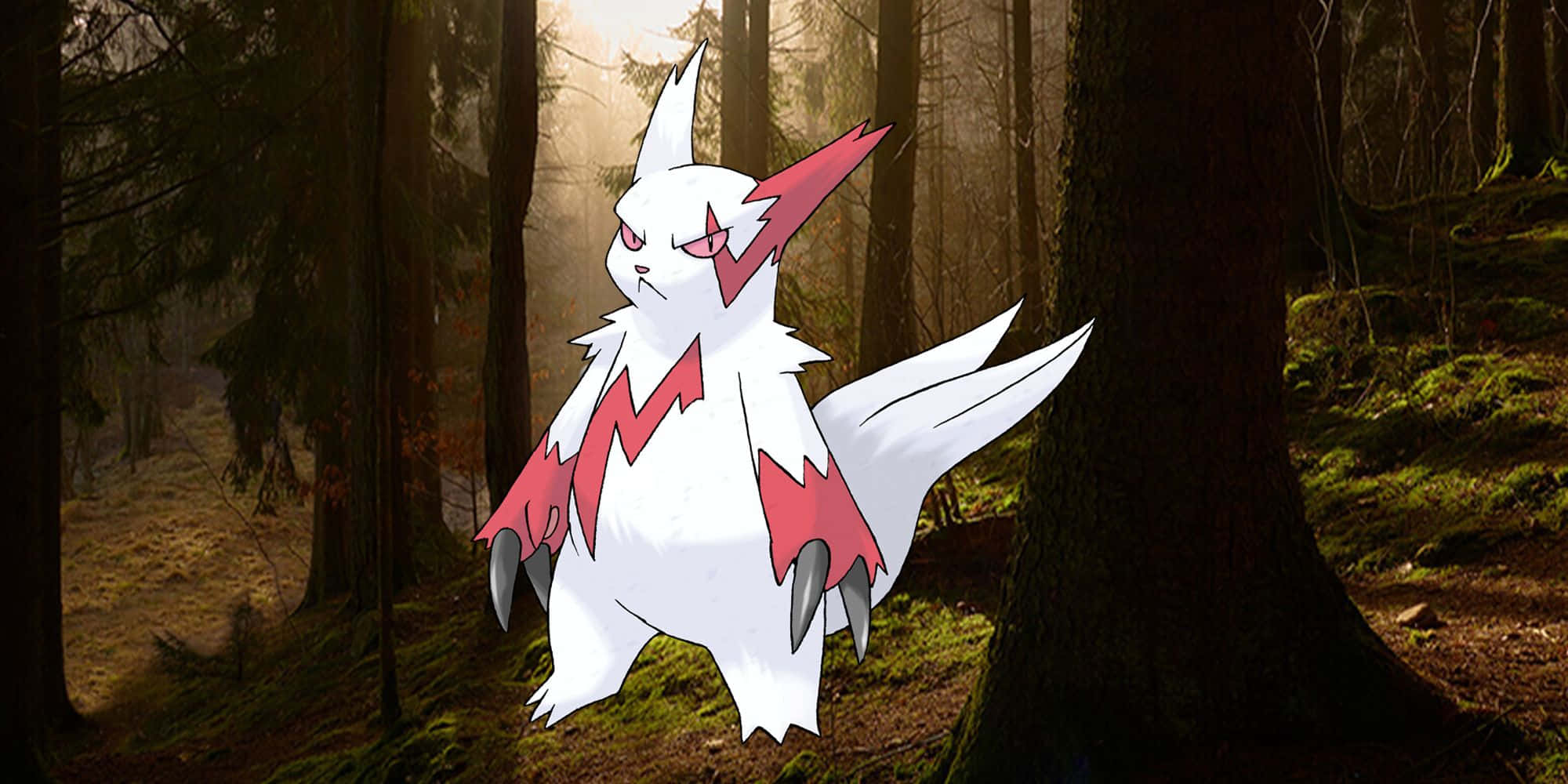 Zangoose i den mørke skov Wallpapers