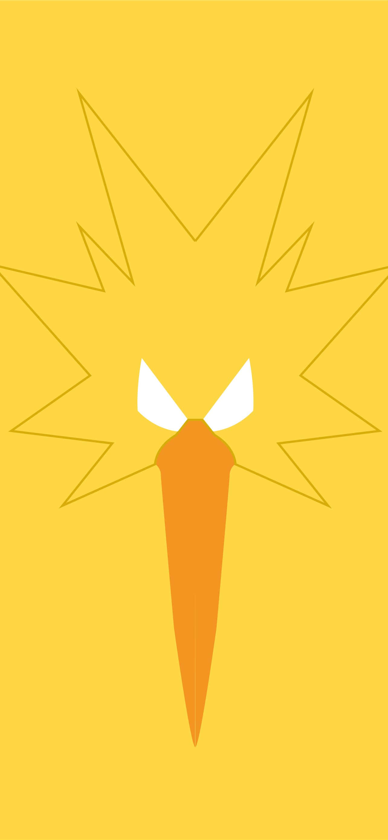 Zapdos minimalistisk ansigt Wallpapers