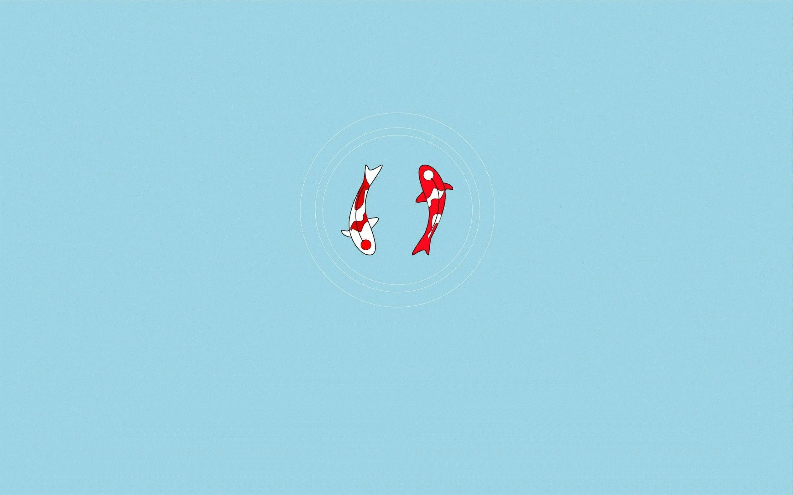 Zen Fisk Minimalistisk Laptop Kunst Wallpapers