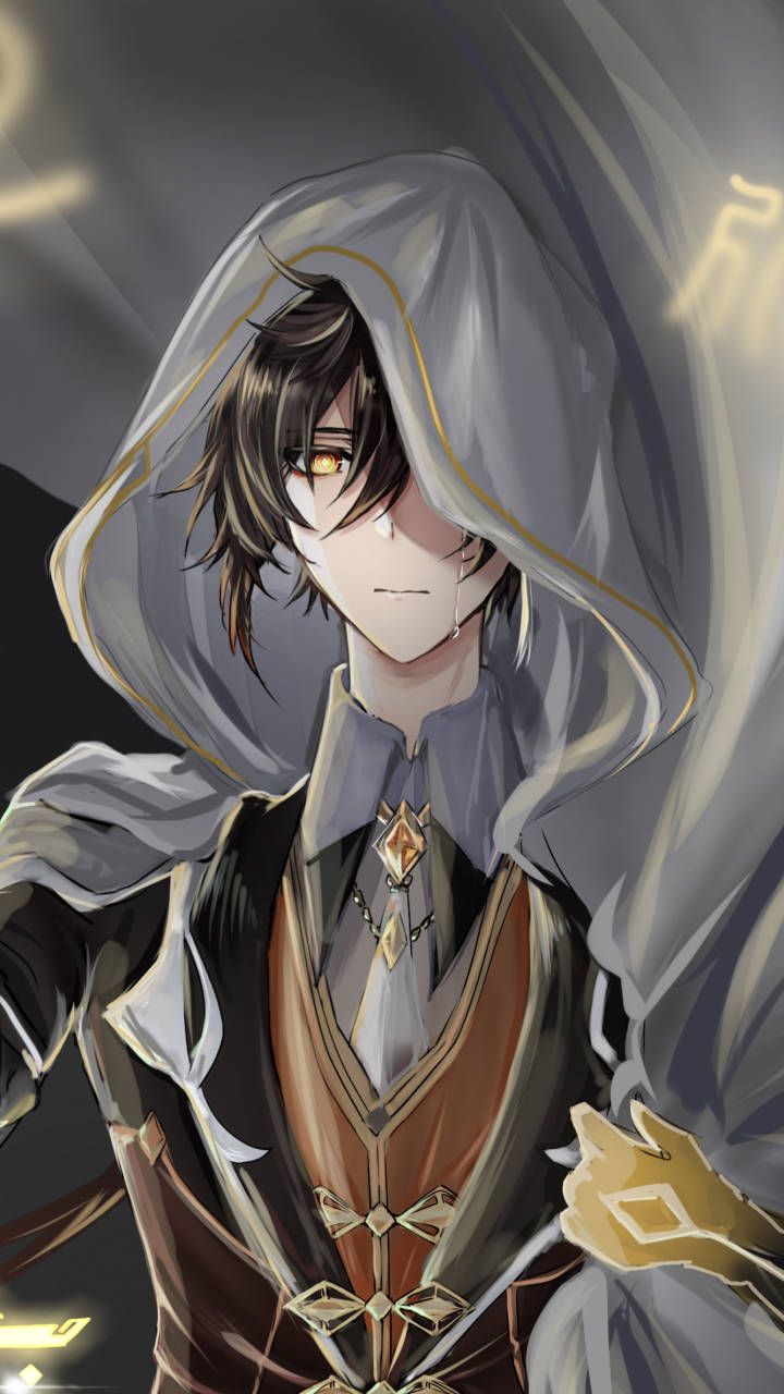 Zhongli ansigt Genshin Impact telefon Wallpapers