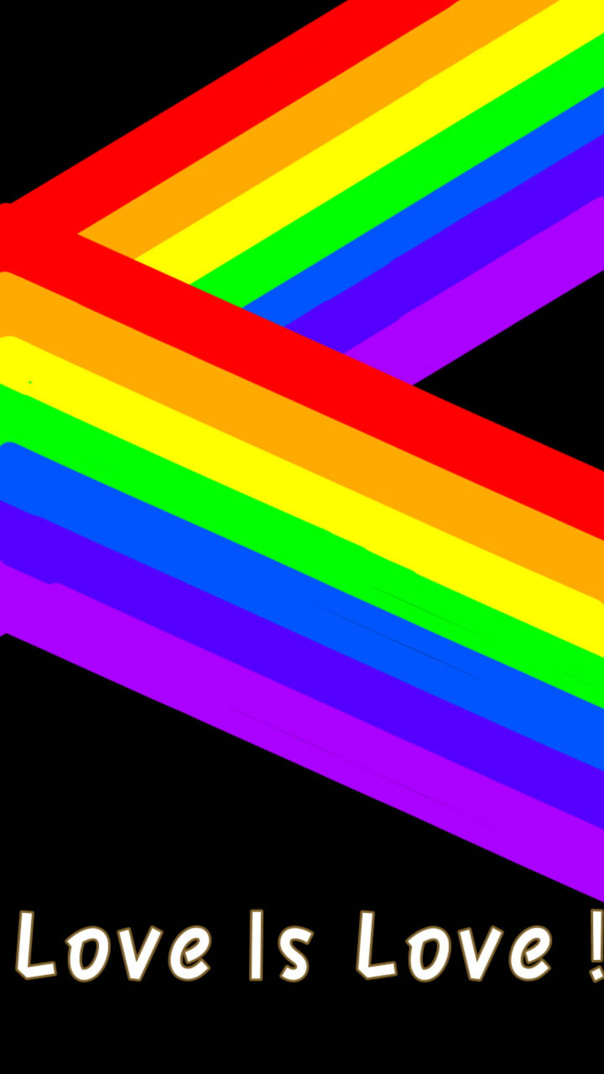 Zigzag Regnbue LGBT Telefon Wallpapers