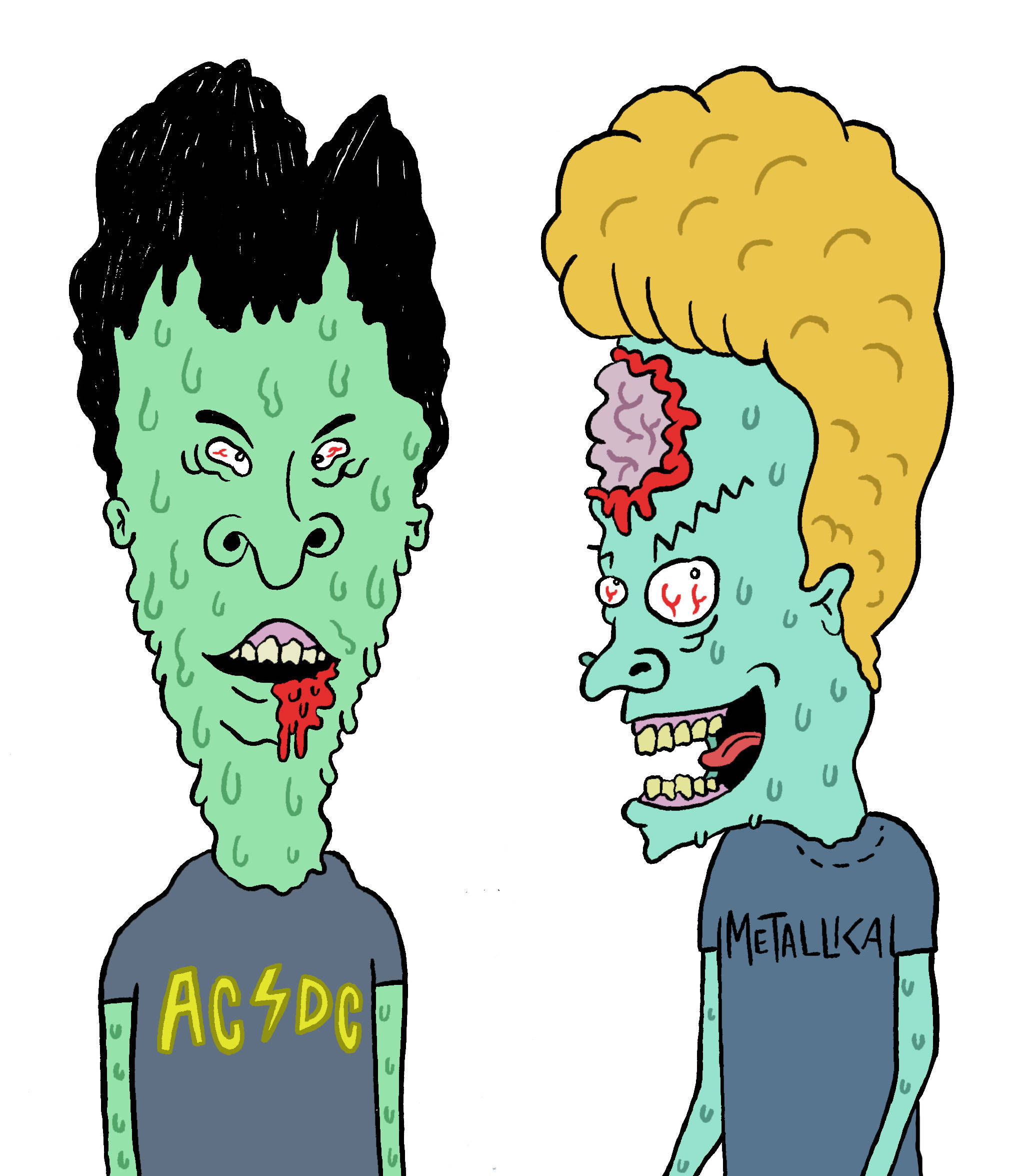Zombie Beavis og Butt Head Wallpapers