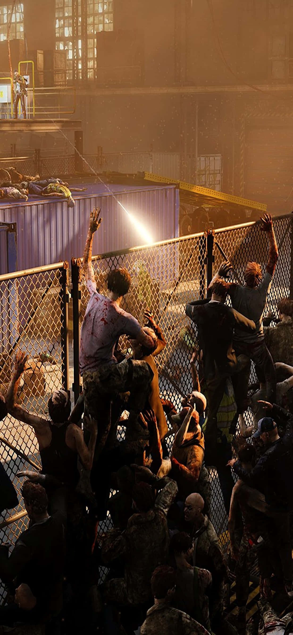 Zombie Bypass Barriere iPhone XS Max World War Z Baggrund Wallpapers