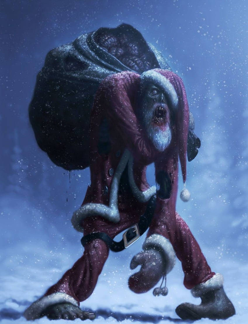 Zombie-Julenisse på rejse til en skræmmende jul Wallpapers