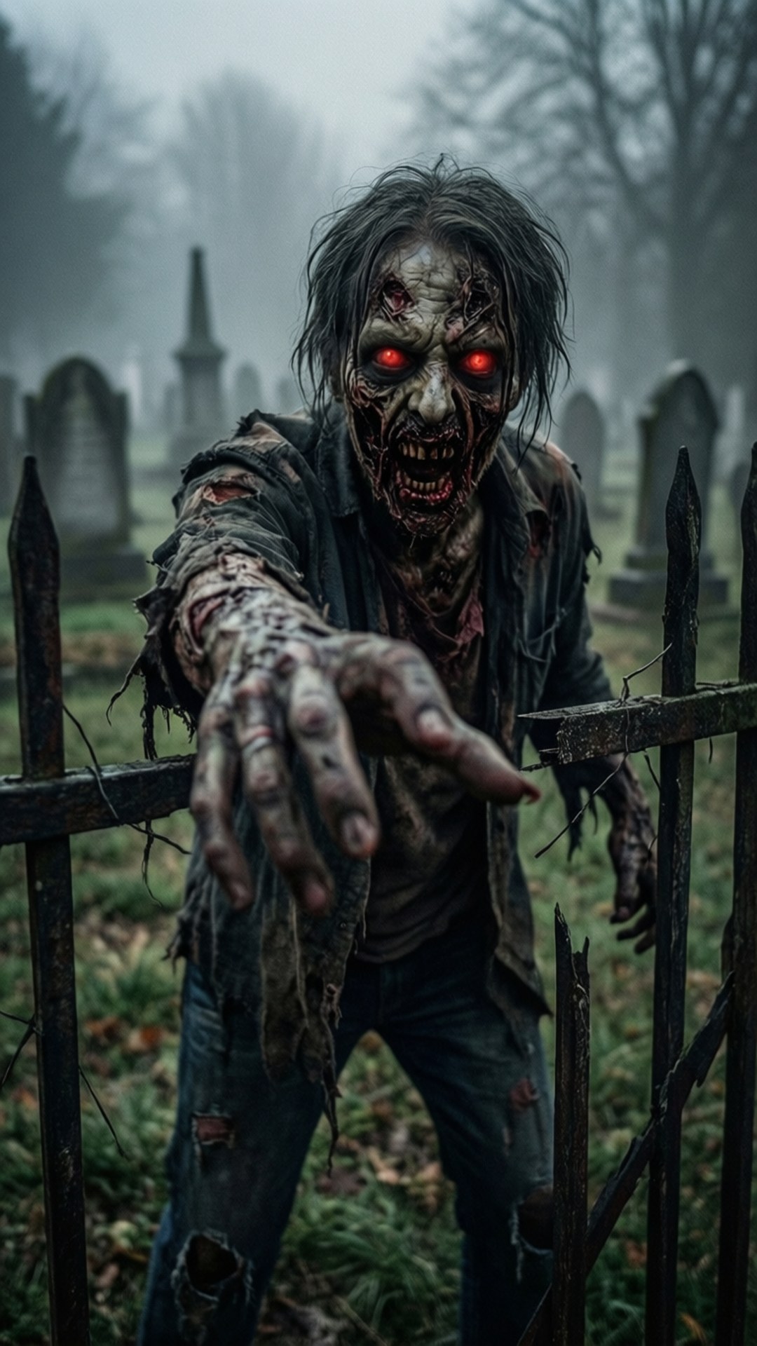 Zombies Udøde Røde Øje Wallpapers