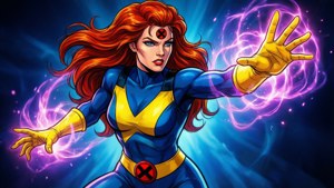 Jean Grey fra den klassiske X-Men tegnefilmserie.