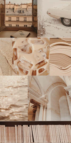 Æstetisk beige baggrund — Æstetisk mønster Wallpapers