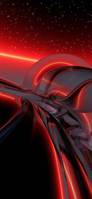 Abstrakt Digitalt Maleri Rød Iphone — iPhone 13 Mini Wallpapers