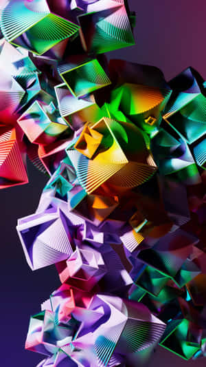Abstrakt farverigt 3D-papirkunst