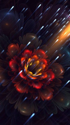 Abstrakt iPhone Rød Blomst — Abstrakt iPhone Wallpapers