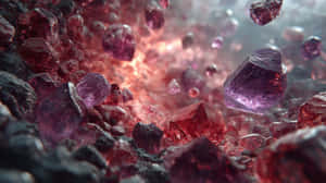 krystaller, abstrakt, fantasy, geologi, glødende, vulkansk, terræn, magisk, formation, mineral, uvirkelig, science fiction, struktur, tekstur, ædelsten — 2560x1440 Wallpapers