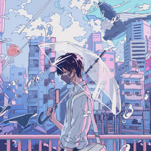 Æstetisk anime-dreng som profilbillede
