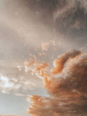 Æstetisk beige skyet himmel — Æstetisk beige Wallpapers