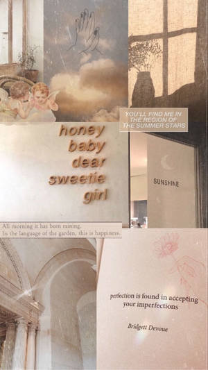 Æstetisk beige inspirerende citat — Æstetisk beige Wallpapers