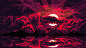 Æstetisk kunst lilla skyer tapet — Æstetiske skyer Wallpapers
